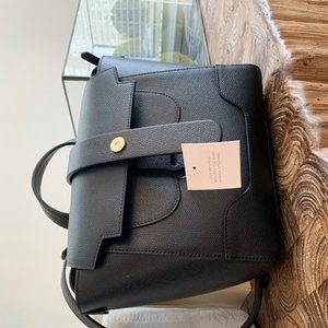 Black pebbled leather Senreve Mini Maestra bag!